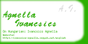 agnella ivancsics business card